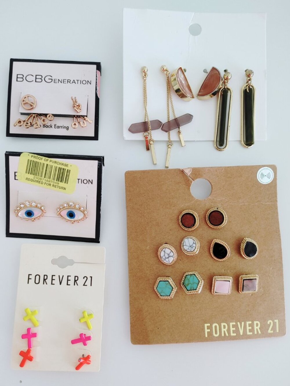 BCBGeneration Forever 21 H&M Earring Bundle Lot 5 Packs Studs Dangles